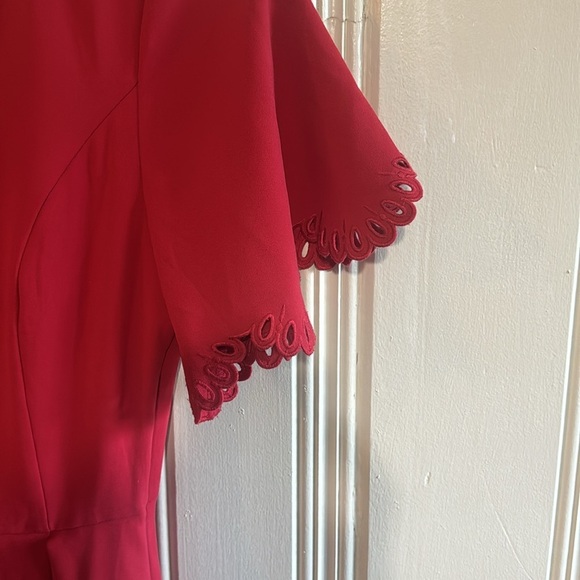 Fit and Flare Style Red H&M Dress with Flowy Sleeves - Size 2 - Picture 4 of 8